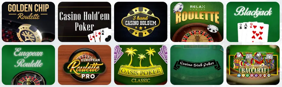Giochi da tavolo al LUCKY BAR CASINO