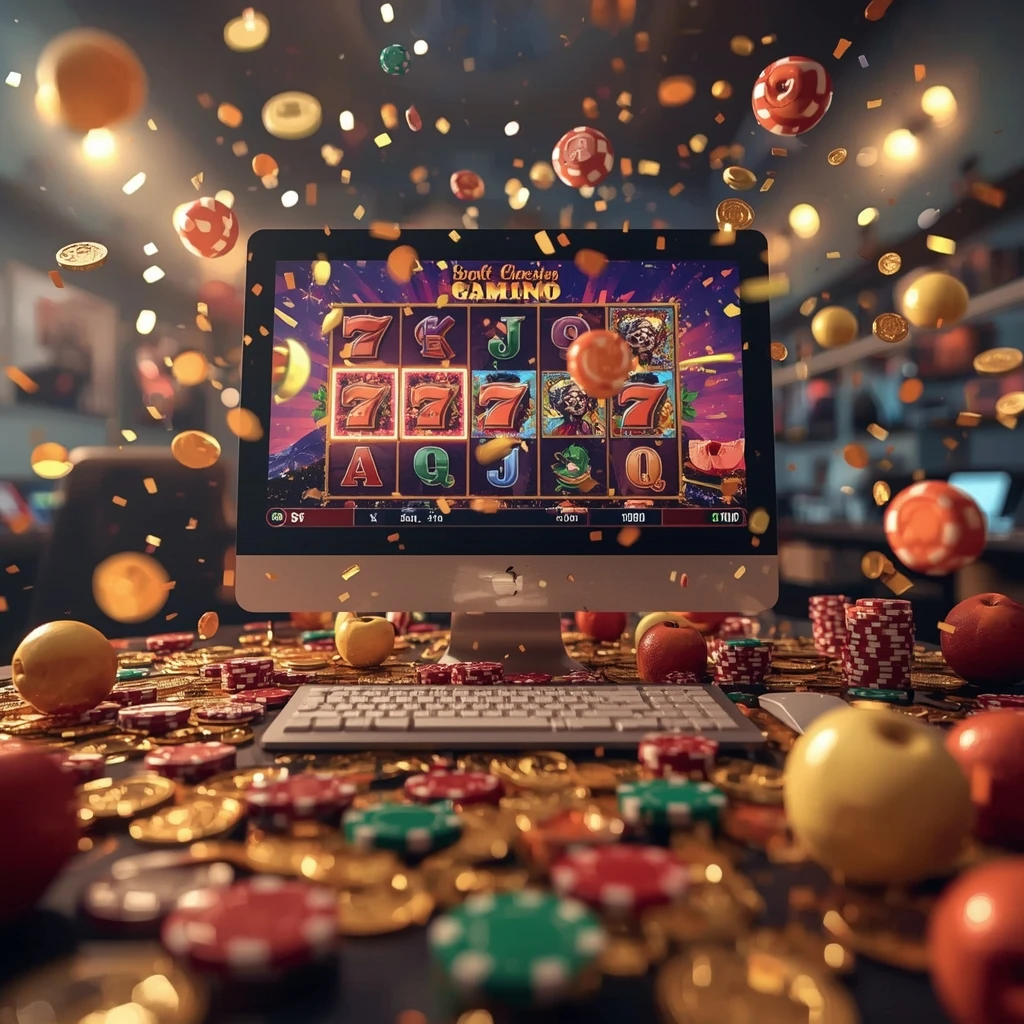slot machine sullo schermo LUCKY BAR CASINO