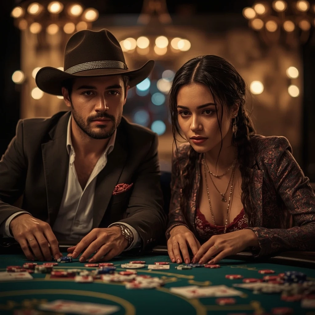 foto di due giocatori di poker LUCKY BAR CASINO