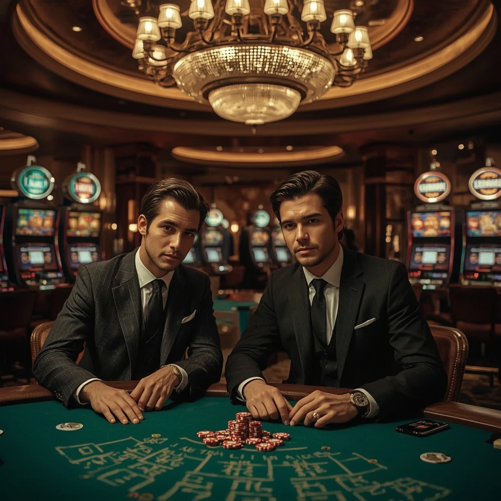 Due giocatori di poker al LUCKY BAR CASINO